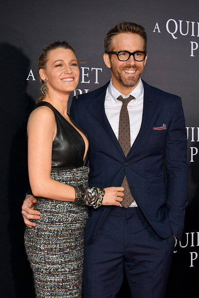 Blake Lively w sukience Chanel i Ryan Reynolds na premierze A Quiet Place w Nowym Jorku, 2