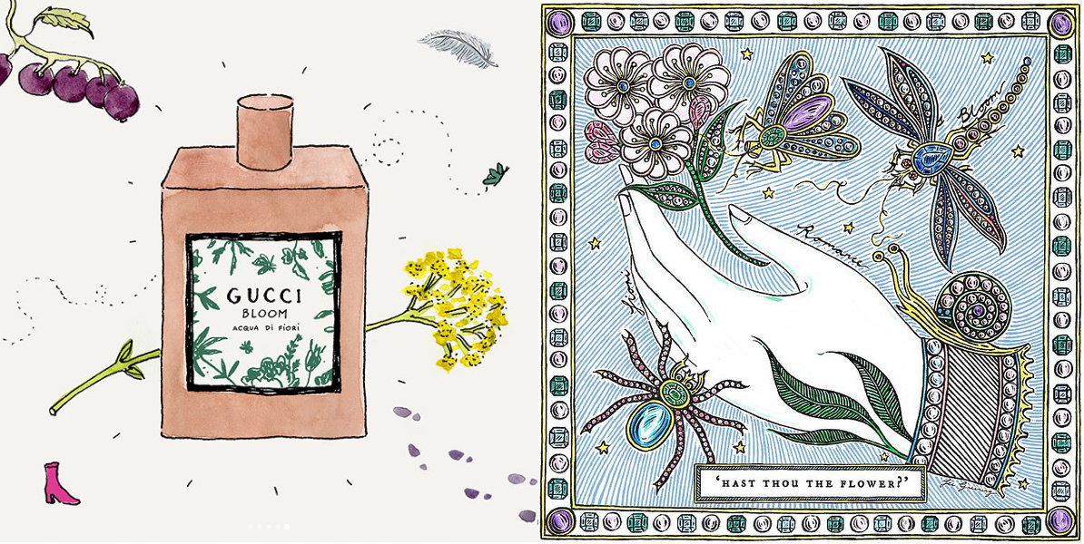Ilustracje Gucci