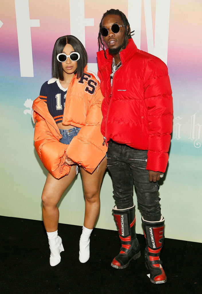 Cardi B i Offset na pokazie Fenty Puma by Rihanna, 10.09.2017.