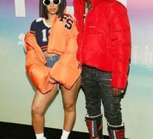 Cardi B i Offset na pokazie Fenty Puma by Rihanna, 10.09.2017.