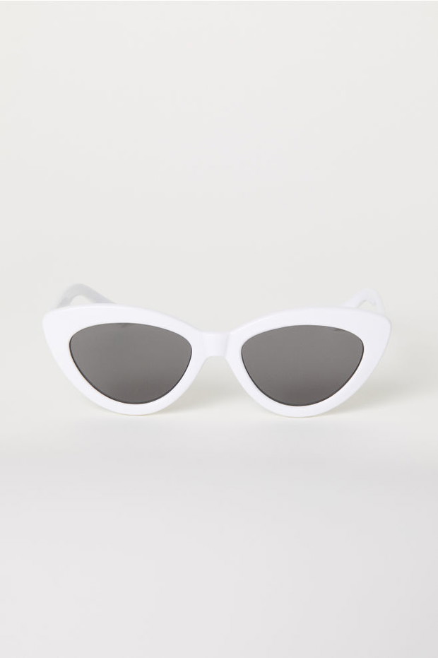 Białe okulary cat eye