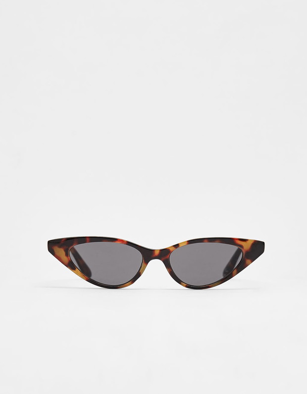 Wąskie okulary cat eye