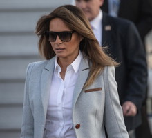 Melania Trump na lotnisku w Helsinkach, 15.07.2018.