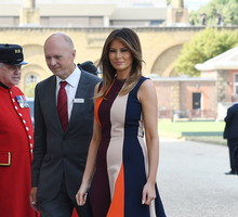 Melania Trump na spotkaniu z weteranami w Royal Hospital Chelsea, 13.07.2018.