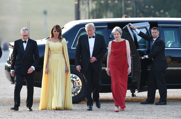 Arrival Ceremony At Blenheim Palace For President Donald Trump And The First Lady