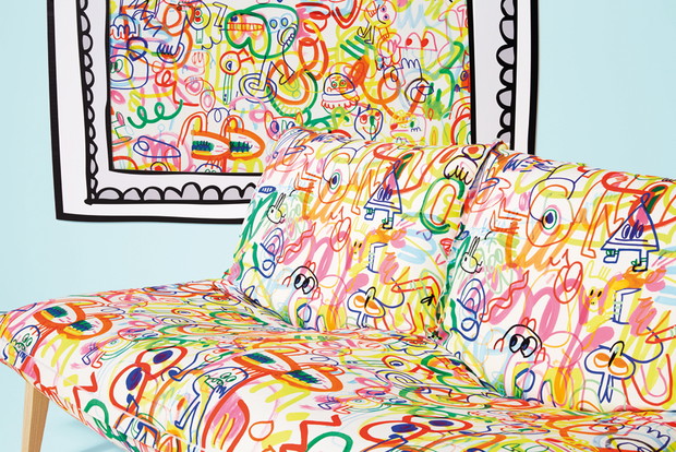 Doodle we wnętrzach - Jon Burgerman dla Kirkby Design