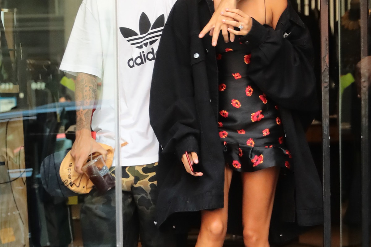 Justin Bieber i Hailey Baldwin w Nowym Jorku, 27.07.2018.