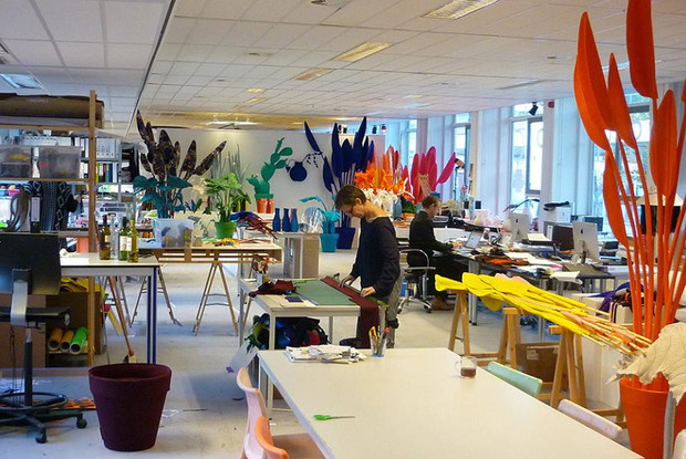 Filcowe ozdoby - kwiaty Wandschappen