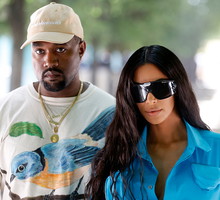 Kim i Kanye przed pokazem Louis Vuitton