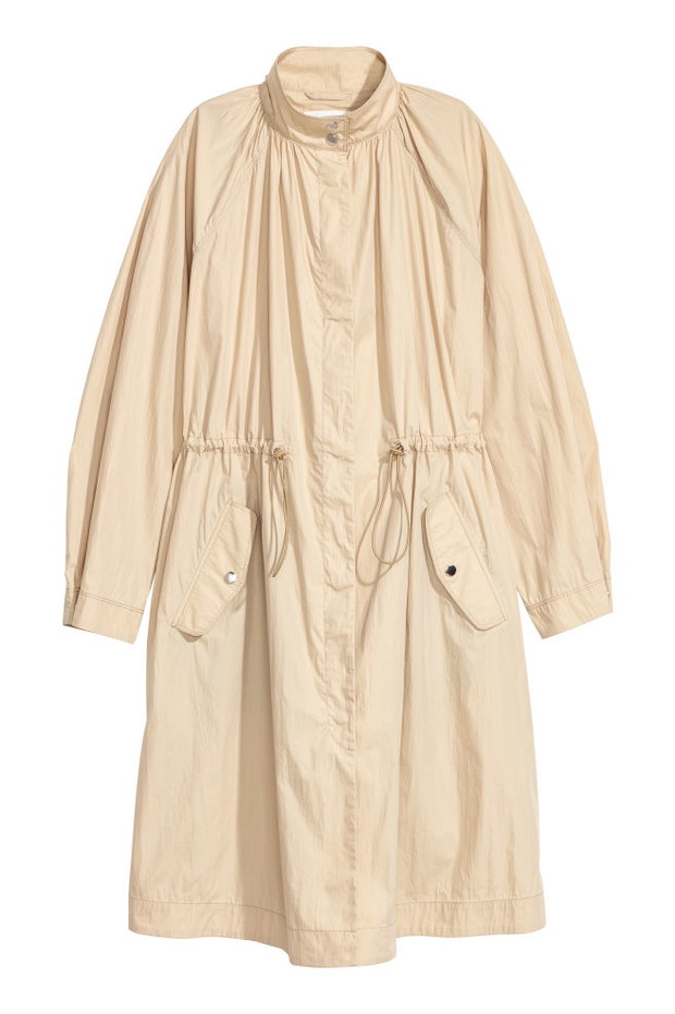 Nowoczesny bezowy płaszcz H&M 279,00