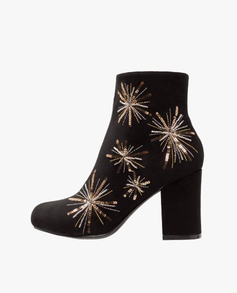 Buty na jesień do 100 zł: botki z cekinami