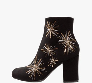 Buty na jesień do 100 zł: botki z cekinami
