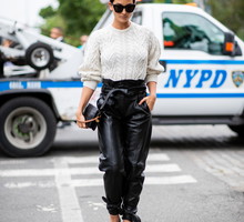 Lily Aldridge po pokazie marki Brandon Maxwell, 8.09.2018.