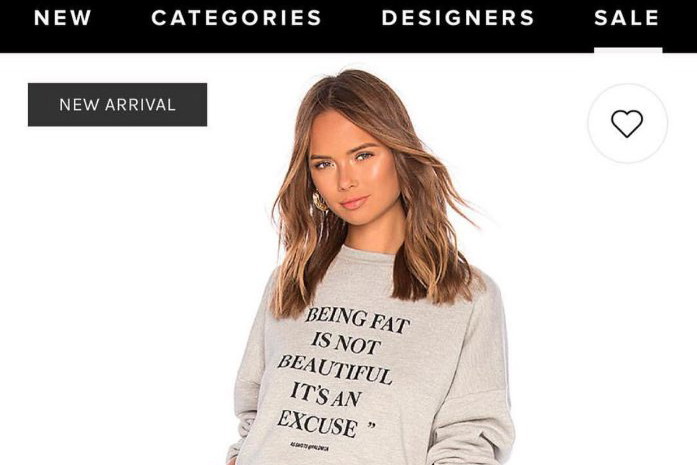 Bluza Revolve obraziła plus size, body positive i miliony kobiet