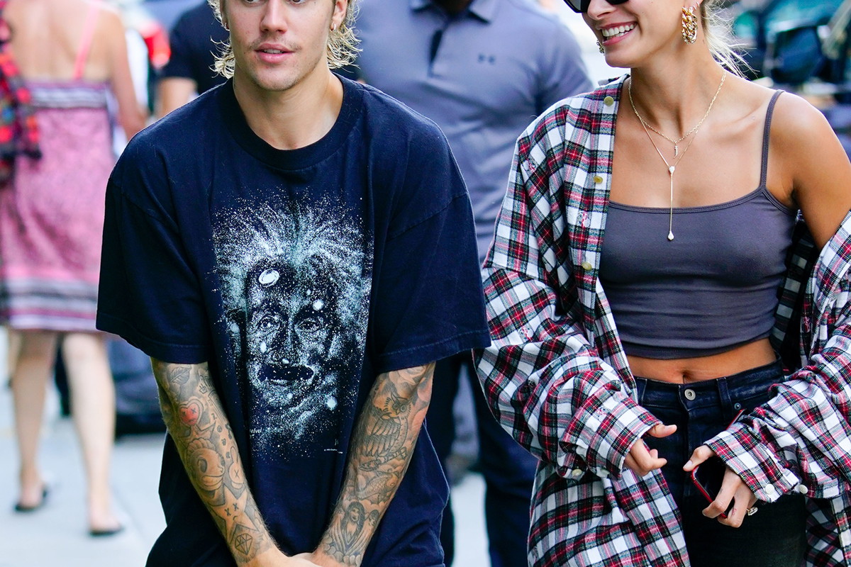 Justin Bieber i Hailey Baldwin w Nowym Jorku, 8.08.2018.