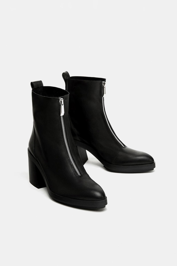 Zara, botki z suwakiem, 239 zł