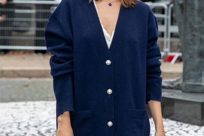 Jeanne Damas na pokazie Miu Miu