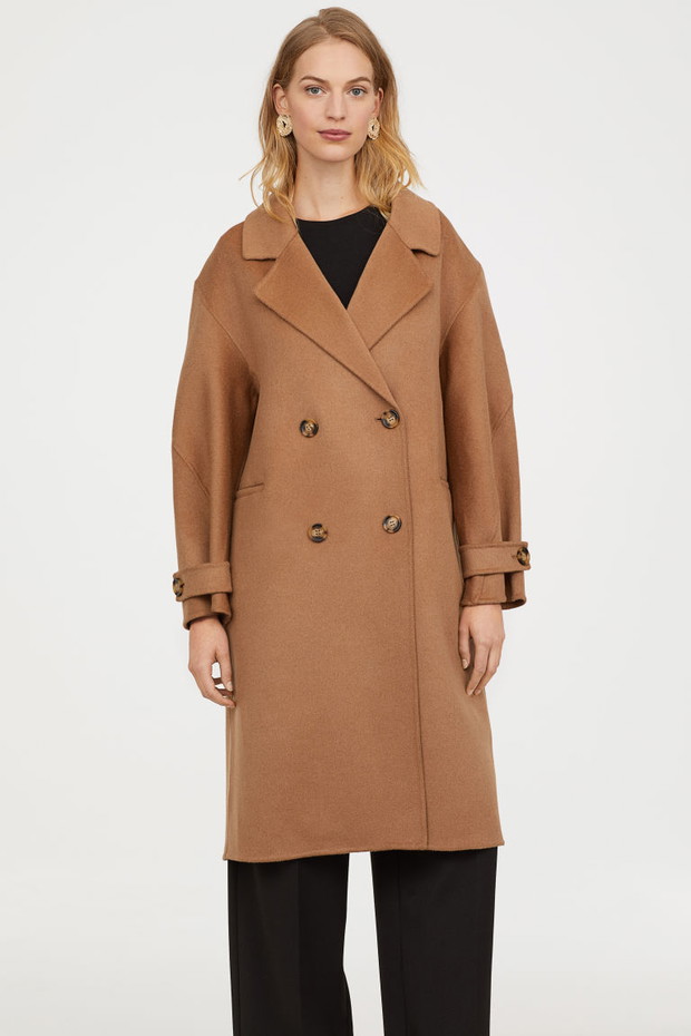 Wełniany płaszcz H&M