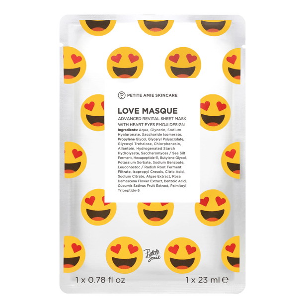 Nowe kosmetyki: maska w płachcie Petite Amie Emoji Love Mask, 29 zł