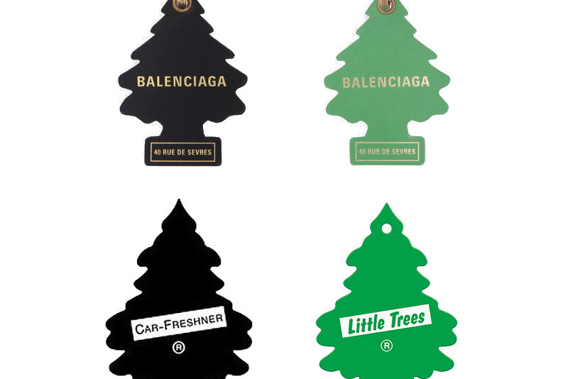 Breloki Balenciaga vs samochodowe choinki Little Trees