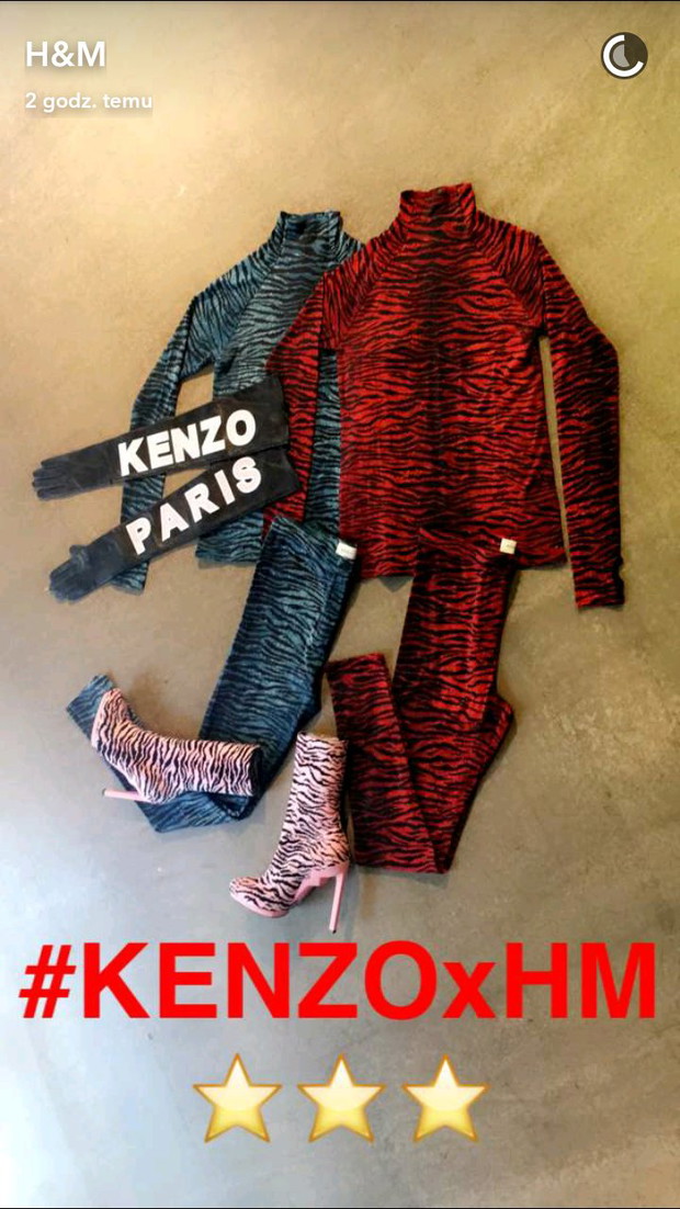 Kenzo x H&M, fot. snapchat H&M