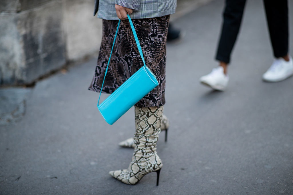 Kozaki w wężowy wzór - streetfashion