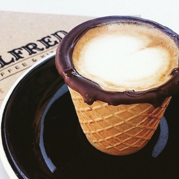 #coffeeinacone. Kawy w rożku podbijają internet!, fot. instagram tarav889