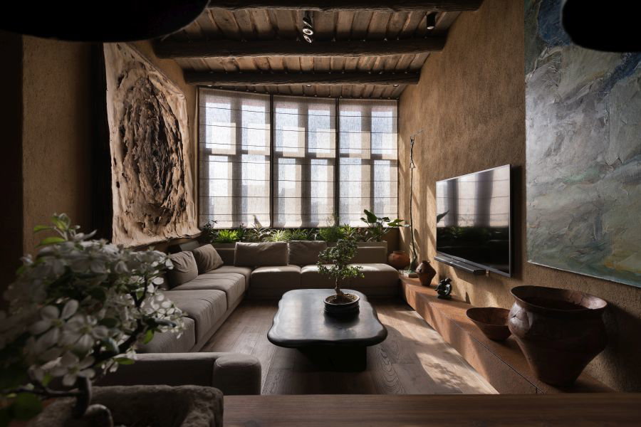 Apartament w duchu wabi sabi w Kijowie, projekt: Sergey Makhno Architekci