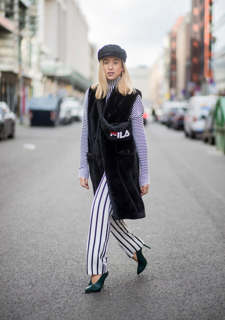 Futrzana kamizelka street fashion