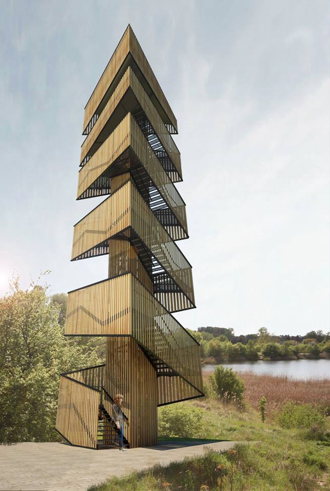Wieża widokowa na poznańskich Szachtach, projekt Toya Design