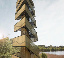 Wieża widokowa na poznańskich Szachtach, projekt Toya Design