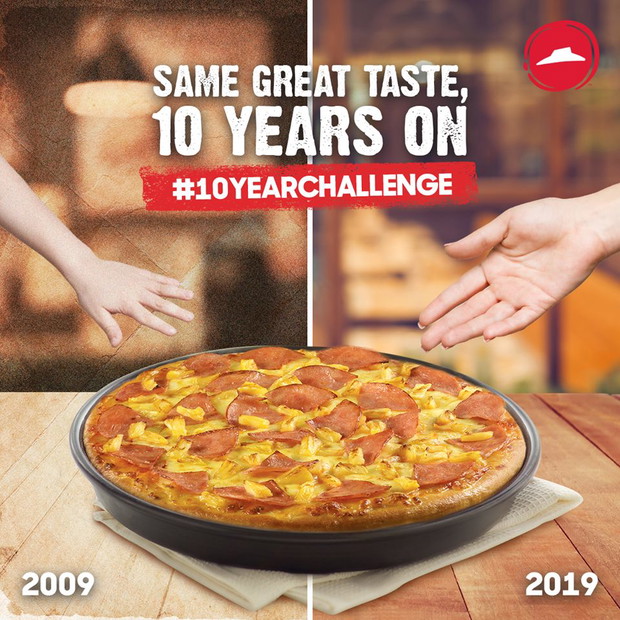 #10yearchallenge - Pizza Hut