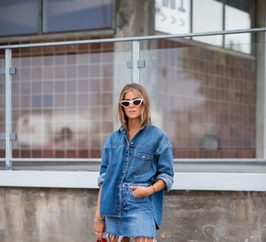 Denim shirt - street fashion