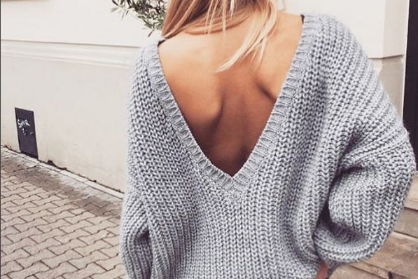 10 must have'ów na jesień 2016: sweter z dekoltem na plecach