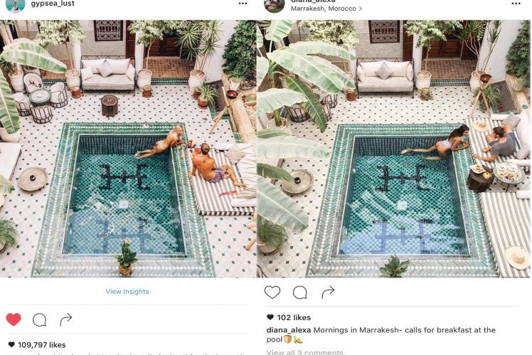Szokujące imitacje zdjęć znanych blogerów z Instagrama