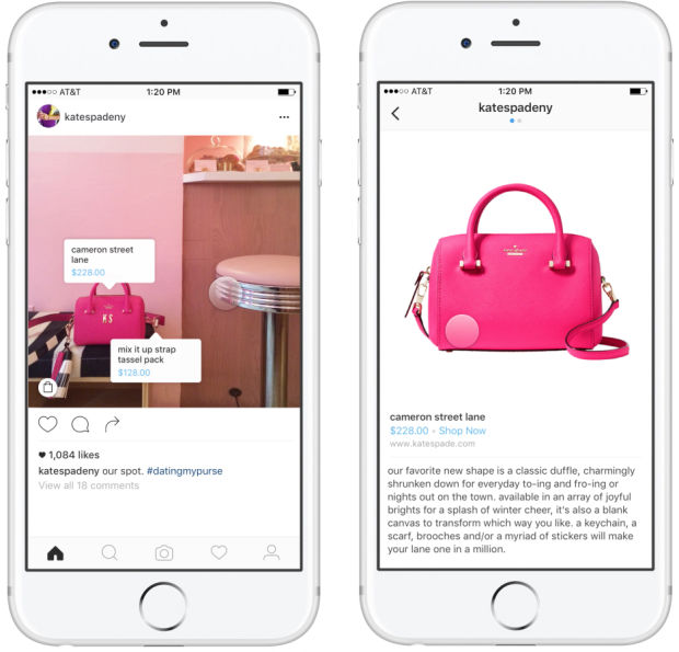 Instagram wprowadza funkcję "Kup teraz", fot. blog.business.instagram