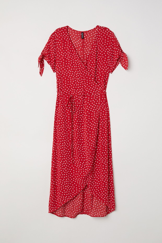 Kopertowa sukienka z krepy - H&M, 99,90 zł