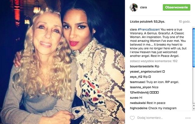 Nie żyje Franca Sozzani. Jak żegna ją branża mody?