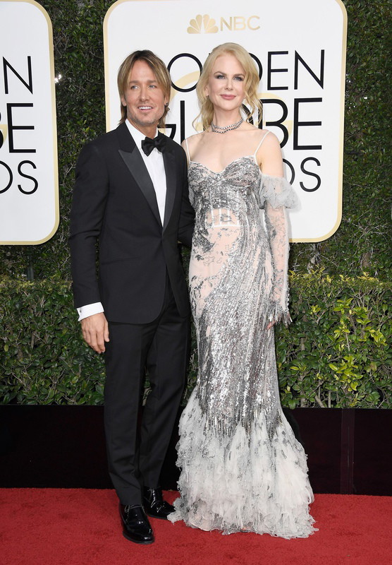 Złote Globy 2017: Keith Urban i Nicole Kidman w sukni Alexander McQueen