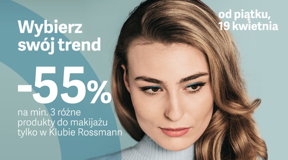 Promocja w Rossmann: -55% na kosmetyki do makijażu [kwiecień 2019]