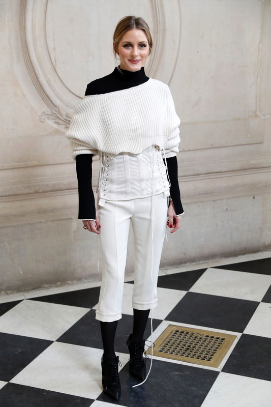 Gwiazdy na pokazach mody haute couture wiosna-lato 2017: Olivia Palermo na pokazie Dior