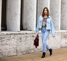 Jeansowy total look - street fashion