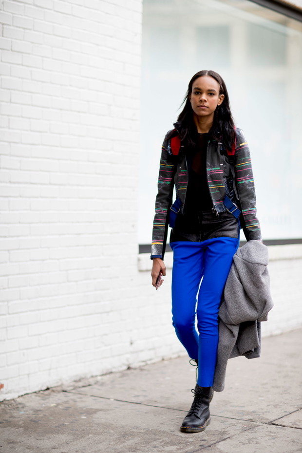 Street fashion: modelki off duty na New York Fashion Week AW17