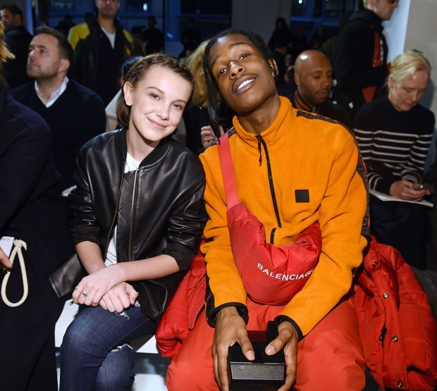 Millie Bobby Brown i A$AP Rocky na pokazie Calvin Klein