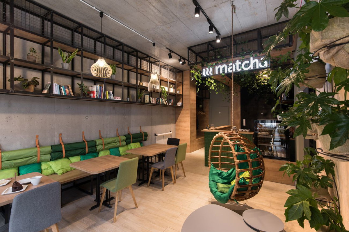 Kawiarnia Matcha w Poznaniu, projekt: mode:lina™