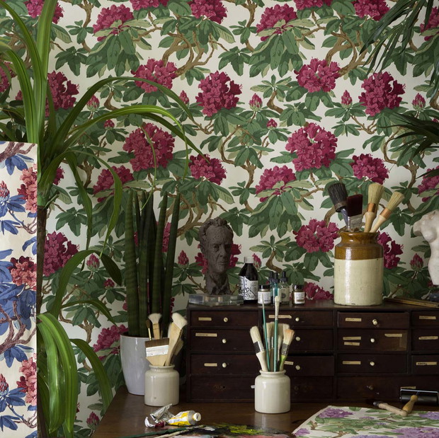 Kwiatowe tapety od Cole&Son, wzór Bourlie Folie