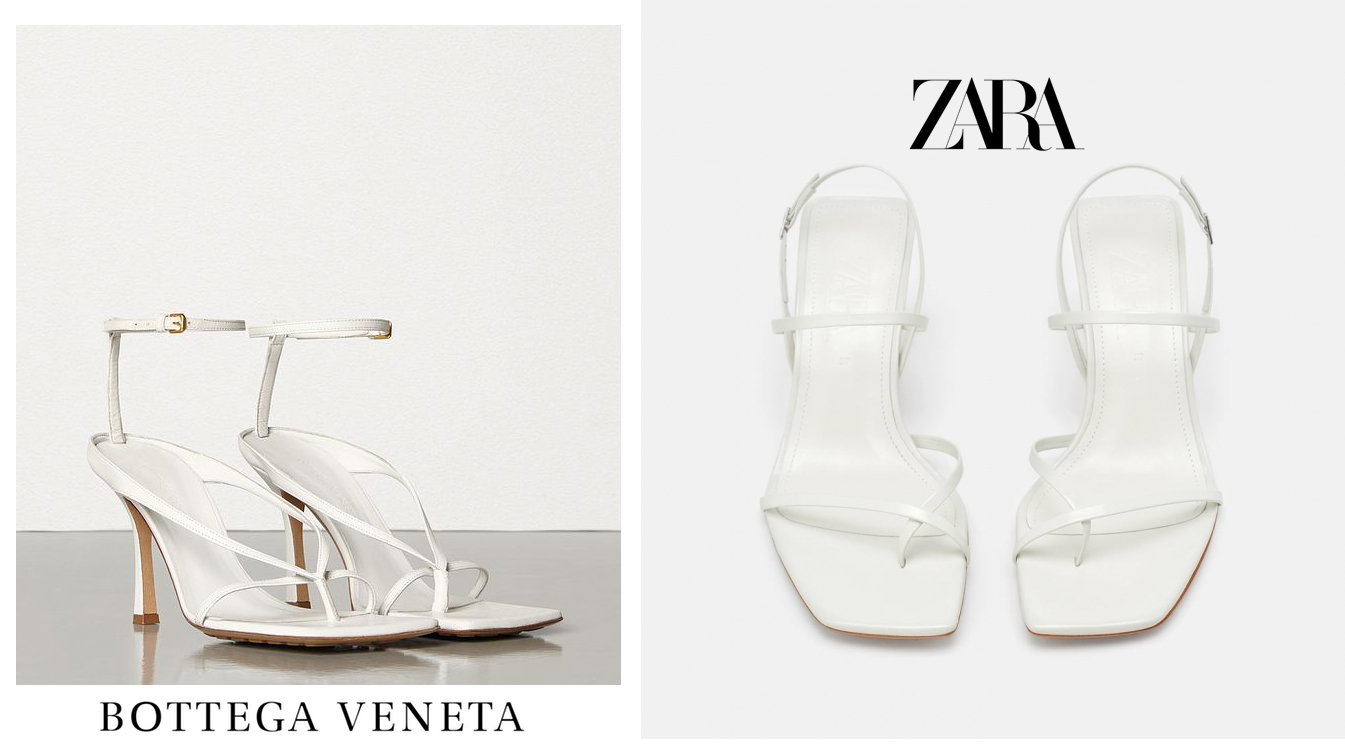 Buty Bottega veneta vs buty Zara