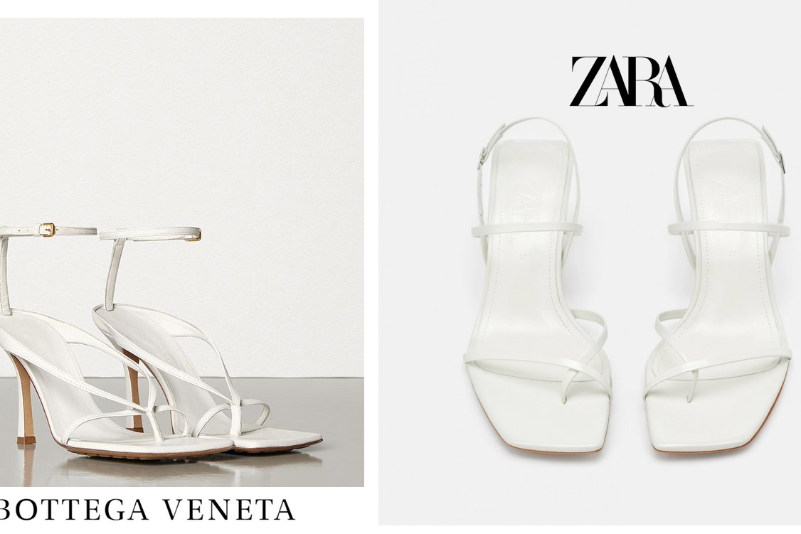 Buty Bottega veneta vs buty Zara