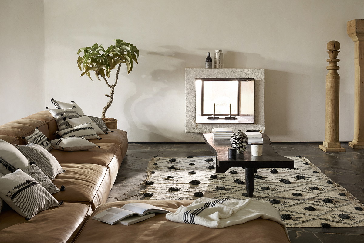 Etno minimalizm w salonie, fot. ZARA HOME
