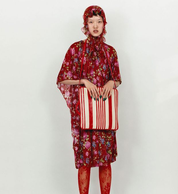 Shoper bag w paski Balenciaga Pre-Fall 2017